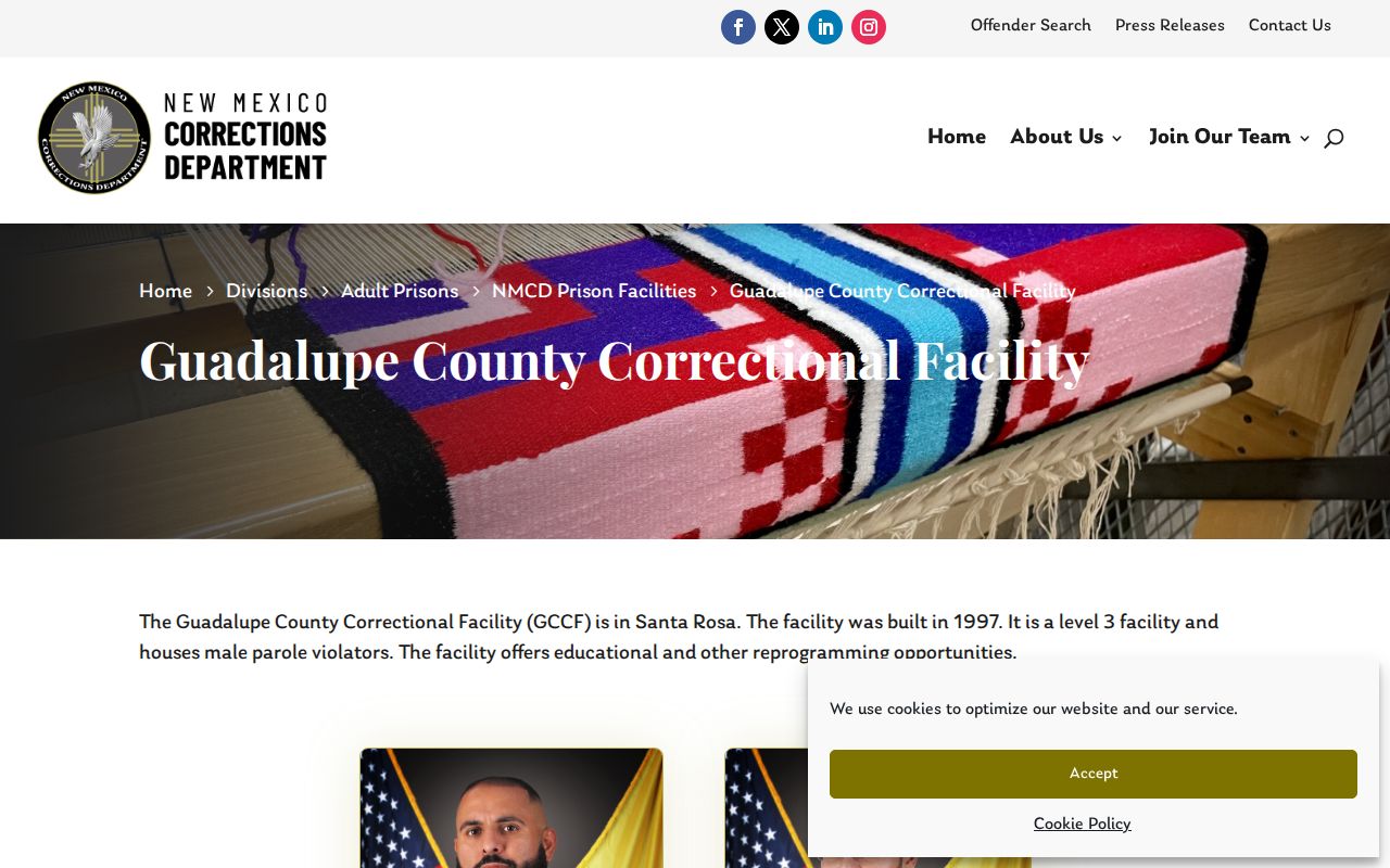 Santa Rosa criminal history state correctional facility information